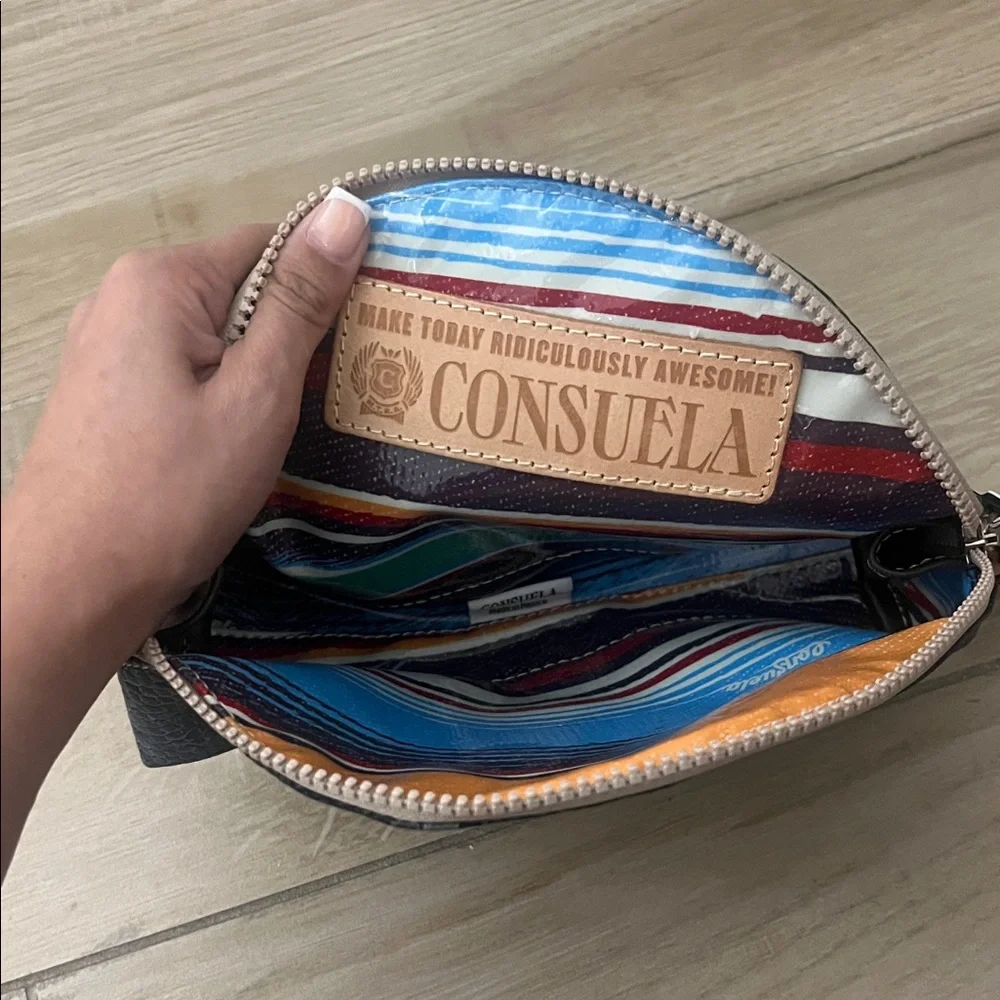 Consuela Dark Green Snake Pattern Pouch - Picture 2 of 2